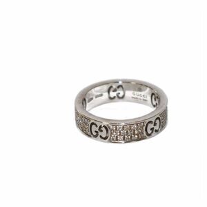 Gucci Diamond Icon Stardust Ring Ring 18K White Gold Size 8 White Gold KH - OH